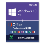 Windows 10 Pro + Microsoft Office 2016 Professional Bundle – Digital Licenses 1PC