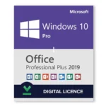 Windows 10 Pro + Microsoft Office 2019 Professional Bundle – Digital Licenses 1PC